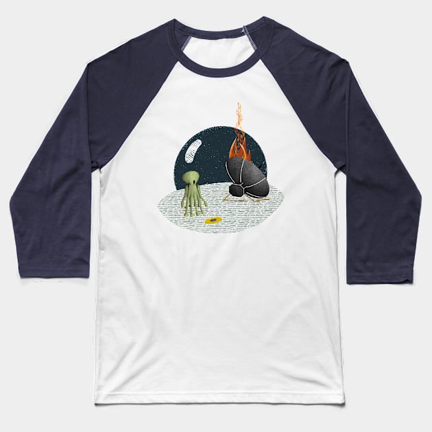 Golden Record Found Baseball T-Shirt by Catastrocheese